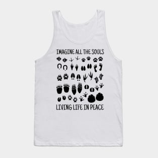 Imagine all the souls living life in Peace. Tank Top